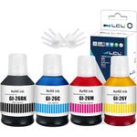 LCL GI-26 GI26 Ink Bottles Replacement for Canon 26 GI26 GI-26 Ink Refill Bottles Compatible with Canon MAXIFY GX7021 GX6021 GX7020 GX6020 GX5020 GX4020 GX3020 Printer (KCMY,4-Pack)