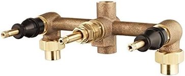 Pfister 00131XA Multi-Handle Tub & Shower Rough-In Valve, 3-Hole Installation, 1/2-Inch Union Inlets, 1/2-Inch I.P. Outlets, Union Nuts Included, Unfinished