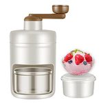 Manual Ice Crusher Ice Shaver, Portable Slush Machine and Snow Cone Machine with Ice Cube Mold for Making Ice Cream, Blending Slushie and Other Fun Iced Drinks