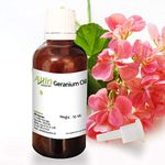 Allin Exporters Geranium Essential Oil Pure, Steam Distilled, Therapeutic Grade for Hair Care, Skin Care & Relaxation - 50ml