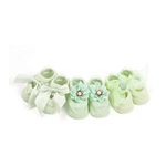 SYGA Baby Girl Cotton Ankle Length Socks For Non-Slip Flower Bow Tie Floor Ankle Length Socks, Green