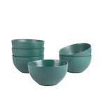 10 Strawberry Street Wazee Matte 5.5"/16oz Cereal Bowl, Set of 6, Emerald Green