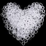 Sularpek Hair Bands, 1000Pcs Clear Elastic Hair Bands, Mini Hair Rubber Bands, Clear Small Hair Bands, Soft Hair Elastics Ties Bands for Kids Hair, Braids Hair, Wedding Hairstyle