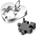 OIDEA Couple Puzzle Necklace Relati