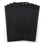 4pcs Plastic Mesh Canvas, 14 CT Black Plastic Mesh Canvas Sheets Plastic Mesh Screen for Embroidery Making Crafts DIY Crochet Projects (11x8.2 inch)