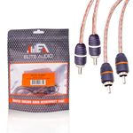 Elite Audio EA-RCA1.5 1.5' 2-Channel Twisted Pair RCA Cable Interconnect Split Pin Connector 100% Copper Noise Cancelling Professional Grade