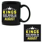 TYYC Kings are Born in August Birthday Coffee Mug for Husband, Friends, Men