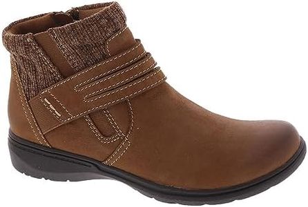 Clarks Women's Carleigh Lane Ankle Boot, Dark Tan Nubuck, 8