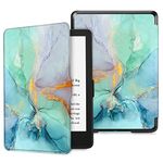 Fintie Slimshell Case for 6.8" Kindle Paperwhite (11th Generation-2021) and Kindle Paperwhite Signature Edition - Premium Lightweight PU Leather Cover with Auto Sleep/Wake, Emerald Marble