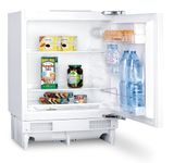 Haden 133L Under Counter Larder Fridge - Freestanding Refrigerator with Metal Backed, 2 Shelves & Mechanical Temperature Control -Door on Door Fitting