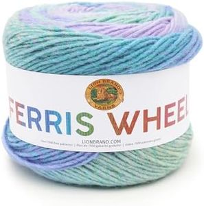 Lion Brand Yarn, Muticolor Ferris Wheel Yarn for Knitting, Crocheting, and Crafts, Cotton Candy, 1 Pack