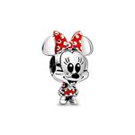 LONGLUCK LongLuck Mickey Mouse Bead Charms fits Pandora Charm Bracelets for Woman,925 Sterling Silver Dangle Pendant Bead,Girl Jewelry Bead,Crystal,crystal