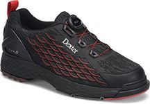 Dexter Mens C-9 Knit BOA Wide Bowling Shoes Right Hand - Black/Red 9 1/2 W