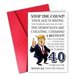 CSMOSJgreetings Funny Trump 40th Birthday Card for Man, Husband, Hilarious 40 Years Old Birthday from Daughter, Wife, Congratulations on Turning 40 Today from this Card