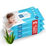 Mee Mee Baby Gentle Wet Wipes with Aloe Vera Extracts, 72 Wipes per Pack, Pack of 3, Soft & Gentle Cleansing for Babies