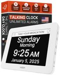 Robin Talking clock with Day & Date for Seniors, Dementia, and Alzheimer's, Digital Calendar and Elderly Bedside Clocks