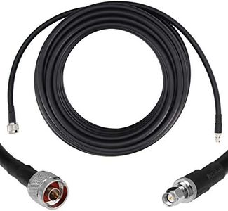 GEMEK 100ft N Male to SMA Male Cable, SMA to N Cable 50 ohm Ultra Low Loss KMR240 Coaxial Cable for WiFi Router, GPS Receiver, Antenna, Signal Booster Use