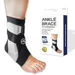 Doctor Developed Ankle Brace for Sprained Ankle, Support Stabilizer Splint for Injured Foot – Foot Brace/ Achilles & Peroneal Tendonitis – Ankle Brace For Women / Men (Medium, Single, RIght)