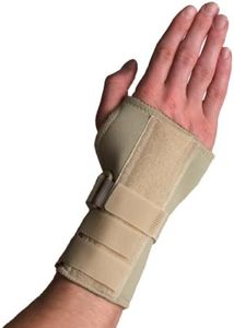 Thermoskin Wrist Brace, Hand Brace, Carpal Tunnel Brace with Dorsal Stay, Beige, Right, Large