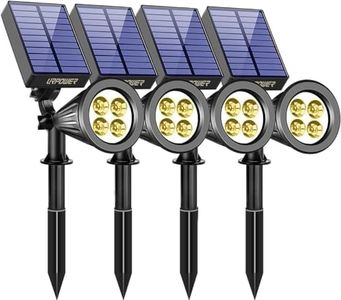 URPOWER Solar Lights Waterproof Solar Lights Outdoor 2-in-1 Adjustable Solar Spotlight Wall Light Auto On/Off Solar-Powered Landscape Lighting for Garden Yard Pathway Swimming Pool (4Pack-Warm White)
