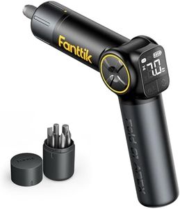 Fanttik Fold S1 APEX 3.7V Cordless Screwdriver, Electric Screwdriver, Screen Interaction, Pivot Handle, High/Low RPM Options, Max 7N.m, 6 Bits, 1/4''Hex, Ideas DIY Tool - Basic Edition