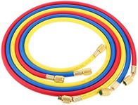 R410A AC Refrigerant Charging Hoses, 70" R410A HVAC Charging Hose Set with 1/4" Male and Female 800PSI Working Pressure for R410A R22 R134A R12 R502 Air Condition System Maintenance