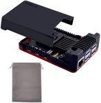 GeeekPi Argon NEO 5 BRED Case for Raspberry Pi 5, Raspberry Pi 5 Aluminum Case Built in PWM Fan,Argon NEO 5 Black Red Case