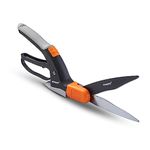 Sharpex Manual Grass Hedge Shears - 360° Rotation Blade, Precision Lawn Edge Trimmer with Heavy-Duty Serrated Blade - Comfortable Ergonomic Design, Dual-Sided Cutting (Orange)