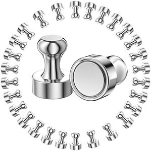 Newaner Imanes 28 Piezas, Imanes Neodimio con Caja de Almacenamiento, Imanes Fuertes, Imanes Potentes de 12X16mm para Pizarra Tablero Tablón de Anuncios Magnetico Refrigerador Mini Imán Portátil