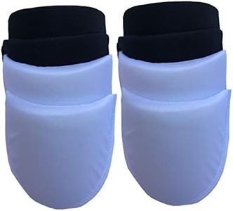 QKAIFRYSUG Sponge Shoulder Pad for Women Men Shoulder Pads Jacket Blazer T-Shirt Clothing Sewing (2 Pairs White and 2 Pairs Black)
