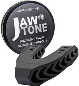 JawTone™ Face and Jawline Exerciser for men and women. Jaw, Neck, CHIN, Cheeks targeted to slim, tone, and define a sharper, age-defying look ADVANCED LEVEL -60LBS resistance