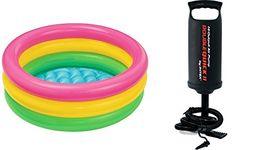 Intex 4 Feet Big Size Inflatable Swimming Pool with Hand Pump