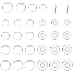 PH PandaHall 200pcs Mini Glass Globe, 4 Size Wish Glass Ball Bottle UV Planet Crystal Craft Ball Empty Clear Pendants for UV Resin Dice DIY Pendant Charms Stud Earring Making(12mm, 14mm, 16mm, 18mm)