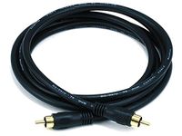 Monoprice 100619 6-Feet Coaxial Audio/Video RCA Cable M/M RG59U Cable 75Ohm for S/PDIF Digital Coax Subwoofer and Composite Video