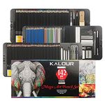 Sabahz Trading Art Ranger Artist Premium 142 Color&Sketching Pencils Set,Multicolor