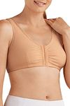 Amoena Women's Frances Front-Closure Leisure Bra, Nude, L DD DDD(E/F)