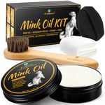 Feilove 4-in-1 Mink Oil Leather Conditioner and Cleaner 3.52 oz - Premium Waterproof Formula for Boots and Shoes
