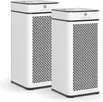 Medify MA-40 Air Purifier with True HEPA H13 Filter | 1,793 ft² Coverage in 1hr for Smoke, Wildfires, Odors, Pollen, Pets | Quiet 99.9% Removal to 0.1 Microns | White, 2-Pack