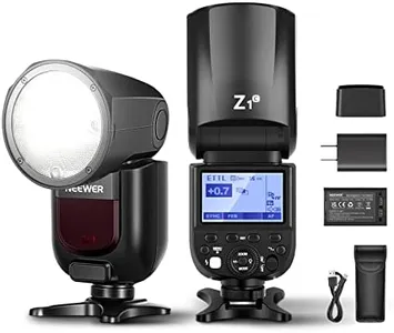 NEEWER Z1-C TTL Round Head Flash Speedlite for Canon DSLR Cameras, 76Ws 2.4G 1/8000s HSS Speedlight, 10 Levels LED Modeling Lamp, 2600mAh Lithium Battery, 480 Full Power Shots, Recycle in 1.5s Flash