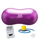 Black Mountain Products Peanut Ball Purple Peanut Stability Ball with Pump 1000lb Static Weight Capacity