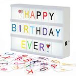 OPAHUTER Cinema Light Box with 192 Letters Numbers Symbols, Cinema Light Box Tops for Boys Girls, LED Light Box Sign for Home, Wedding, Birthday Parties