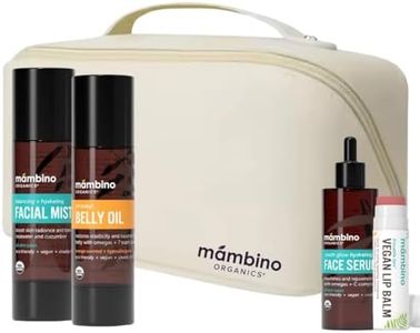 First Trimester Set – All Natural Skincare Pregnancy + Free Bag – Anti-stretch mark Belly Oil, Rose Facial Mist, Youth Glow Face Serum, Lip Balm - Mambino Organics