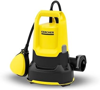 Kärcher SP 9.000 Flat Sucking Submersible Pump Flow Rate 9,000 l/h Immersion Depth Max. 7 m for Dirty Water with Particles up to a Size of 5 mm, Residual Water Height: 1 mm, Pressure: 0.6 bar