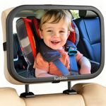 Funbliss Baby Car Mirror for Rear Facing Seat | 360° Rotation, Safety CertifiedShatterproof Acrylic Glass, Clear Wide View | Infant Car Mirror for Car Seat Rear Facing