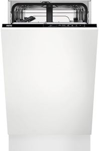AEG 5000 Series Built-In Dishwasher, FSX51407Z, with AirDry Technology, Fully Integrated Dishwasher With 9 Settings, Fast and efficient with Quik Program, 49 dB, 45cm, White, Class F