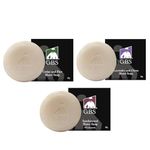 GBS Men's Shaving Soap 97% All Natural Enriched with Shea Butter and Glycerin, Creates Rich Lather Form, 3 Oz Each Pack of 3(1 Sandalwood Shaving Soap,1 Lavender & Citrus, and 1 Cedar & Pine)