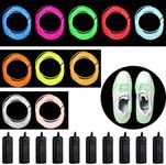 Tuanse 10 Pack Halloween EL Wire 9.8 ft LED Wire Lights with Battery Pack Portable Neon Lights Cuttable Glowing Strobing Electroluminescent Light LED Lights for Party DIY