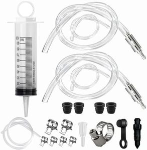 2 Pack Brake Bleeder Hose - Hydraulic Disc Clutch Bleeding Kit - With 100ML Syringe, 19.68-inch Hose, One Way Brake Bleeder Valve - for Motorcycle Scooters Quads Brake System Repair Maintenance