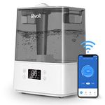 Levoit Humidifier for Bedroom, Cool Mist Humidifiers for Plants, 6L Top Fill Air Humidifier for Large Room, Essential Oil Tray, Smart Control, Work with Alexa, Auto Mode, Night Light