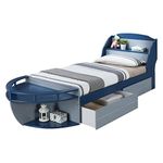 Acme Neptune II Twin Boat Bed in Gray and Navy